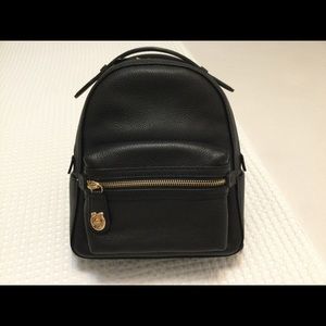 Leather mini backpack